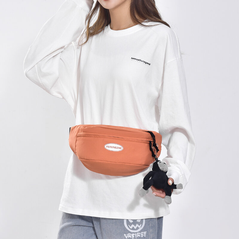 Nylon Waist Packs Ladies Bags on Sale 2023 High Quality Autumn High-capacity Solid Waist Packs Leisure Versatile Pochete