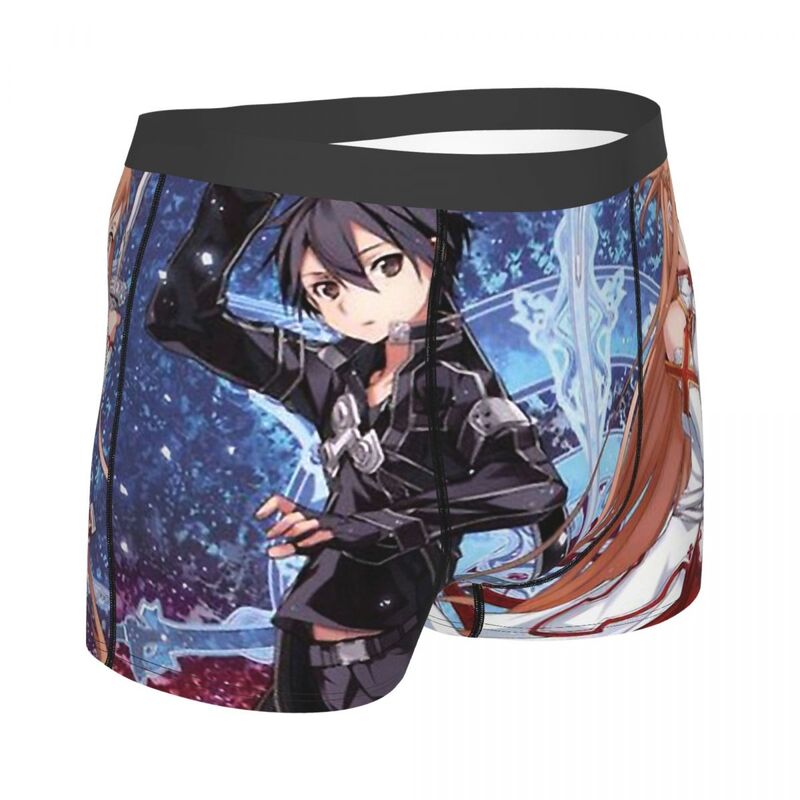 Novelty Boxer Sweet Asuna And Kirito Shorts Panties Alicization Kirito Anime Series Briefs Men's Underpants for Male Size