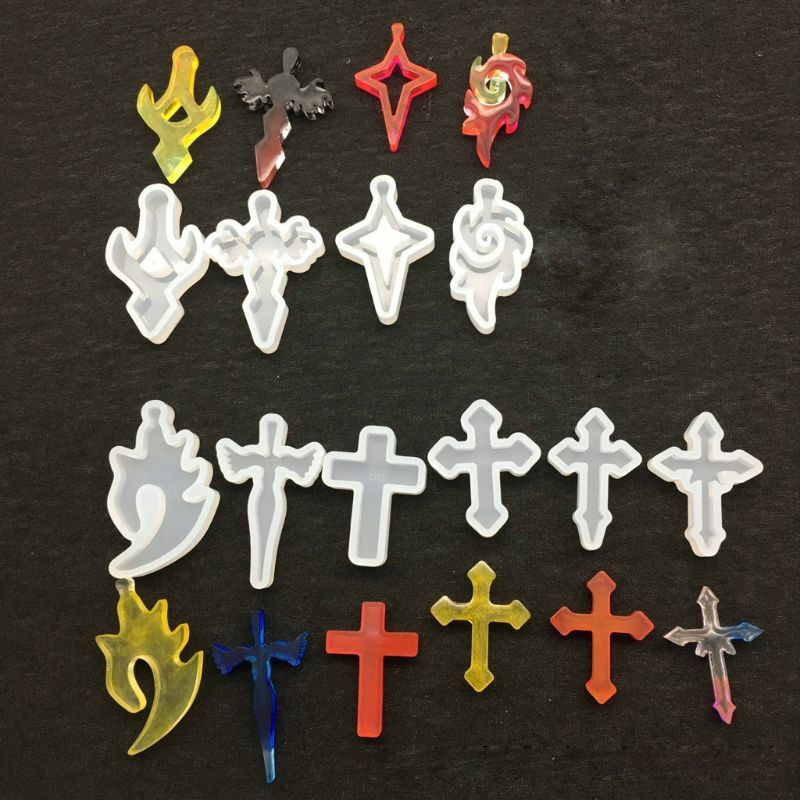 Fashion for Cross Pendant Silicone Resin Mold Jewelry Making Casting Mould Craft
