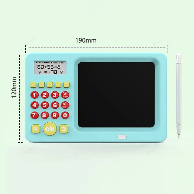 USB 어린이 계산기 기계 디지털 그리기 태블릿 어린이 산술 훈련 기계, 수학 테스트 게임 장난감