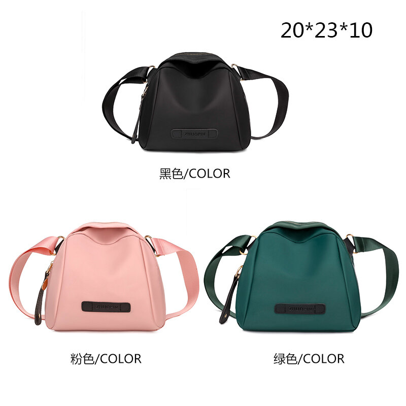 One-shoulder bag 2024 new wave girl spring and summer ladies black shell bag Oxford cloth sports wind design waterproof.