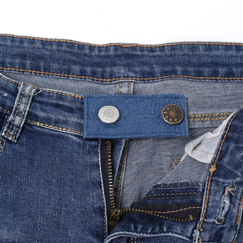 Niebieskie dżinsy talia ekspander przycisk spodnie Extender przycisk pas rozszerzenie klamra Denim klamra talia klamra tłuszczu rozszerzenie talii