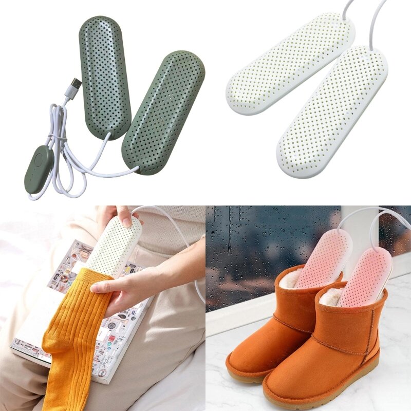 휴대용 USB 신발 건조기 전기 난방 발 따뜻하게 데오도란트 제습