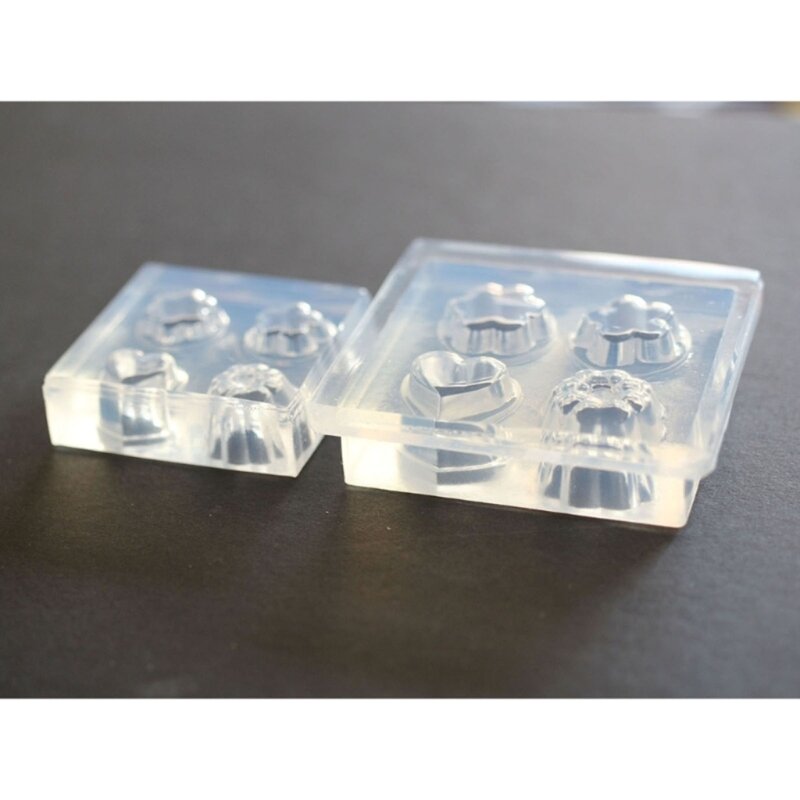 4-Cavity Blank Pudding Mold Mini Cup Chocolate Candy Mold Silicone Baking Mol DropShip