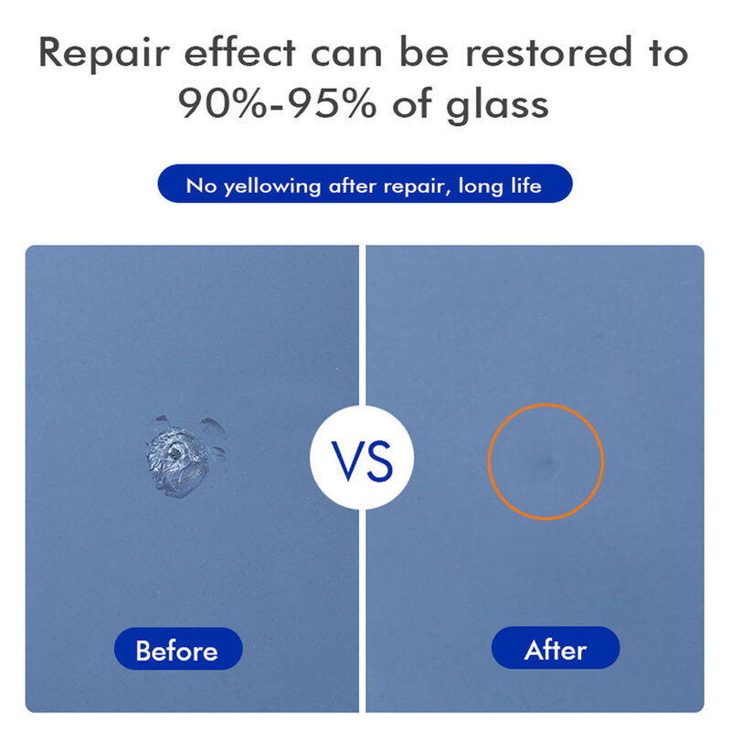 Car Windshield Repair Tool Kit, agente de restauração vidro, DIY Windows pára-brisas Crack Spot Glue, suprimentos de vidro