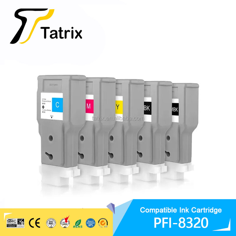 Tatrix PFI8320 PFI 8320 Premium Color Compatible Inkjet ink Cartridge for Canon imagePROGRAF GP-5200 GP-5300 TM-5200 TM-5205