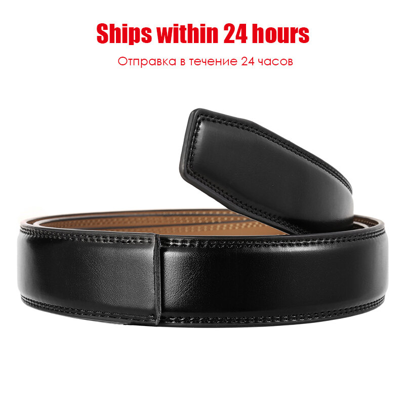 2022 Men's Genuine Leather Belt Hard Alloy Automatic Buckle Natural Cowhide 31mm Business Belt For Male Suit Non-porous Girdle