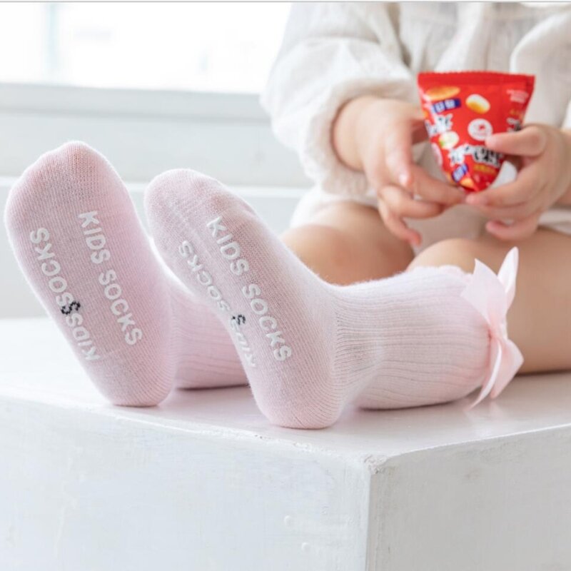 Bunte Baby Mädchen Knie Hohe Socken Baumwolle Uniform Socken Rohr Kräuselte Strümpfe Neugeborenen Kleinkind für 0-3 Jahre dropship