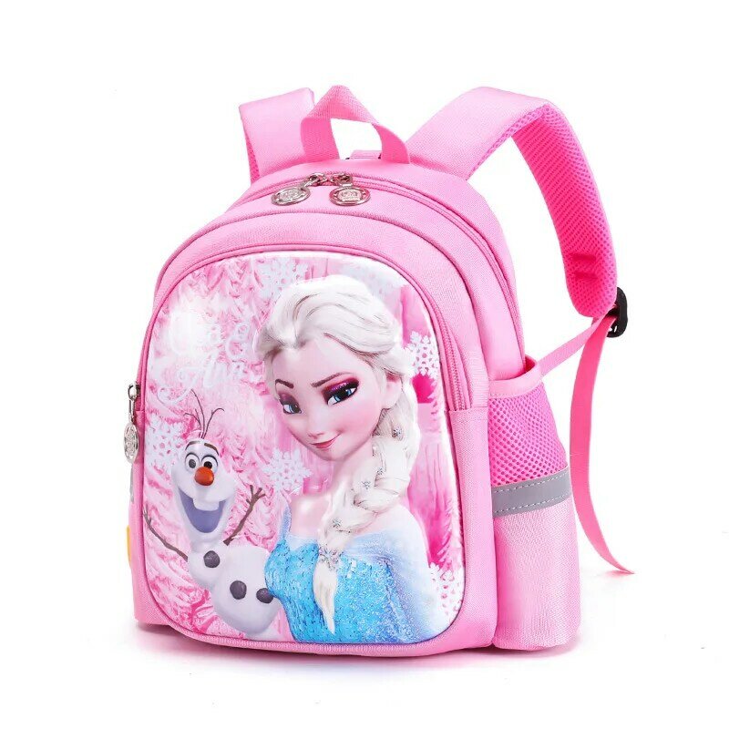 Disney Cartoon Elsa Backpack, Kindergarten School Bag, Travel Bagagem Bag, Frozen 2, Boy, Girl, Baby, Kids, New Fashion, 2023