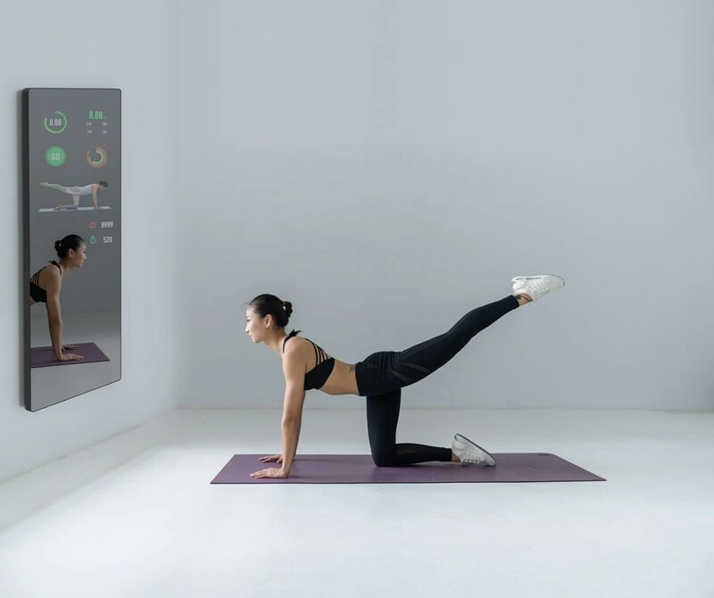 Thuis Smart Gym Oefenspiegel Fitness Touchscreen Lcd-Scherm Intelligente Interactieve Workout Spiegel