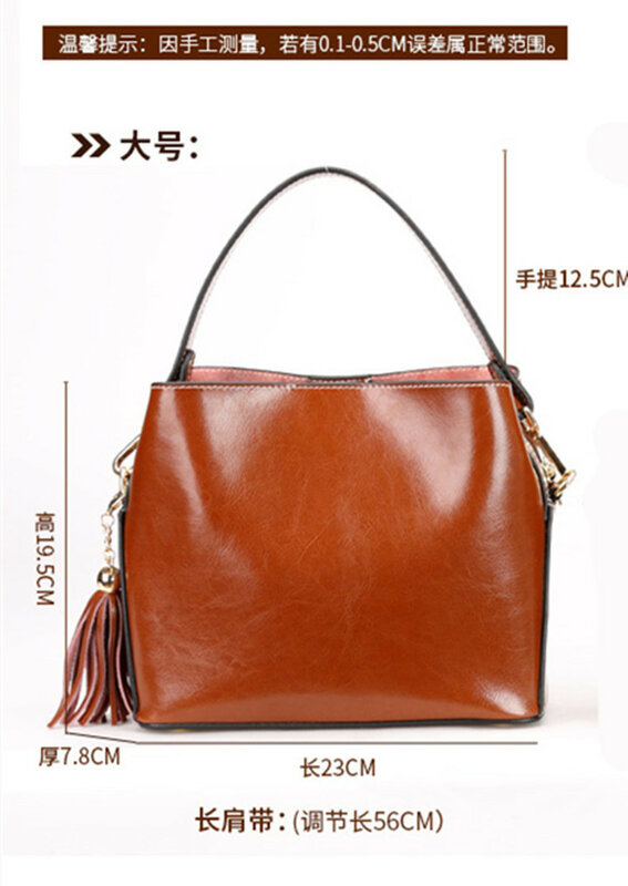 New Luxury Designer Women's Handbag Shoulder Bag Genuine Cowhide Leather Female Chain Bag 2023