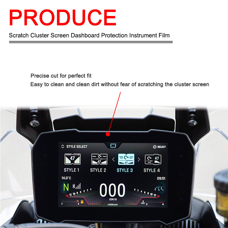 Motocicletas scratch cluster tela painel proteção instrumento filme para tigre 900 rally pro para tiger900 gt pro baixo 2020-