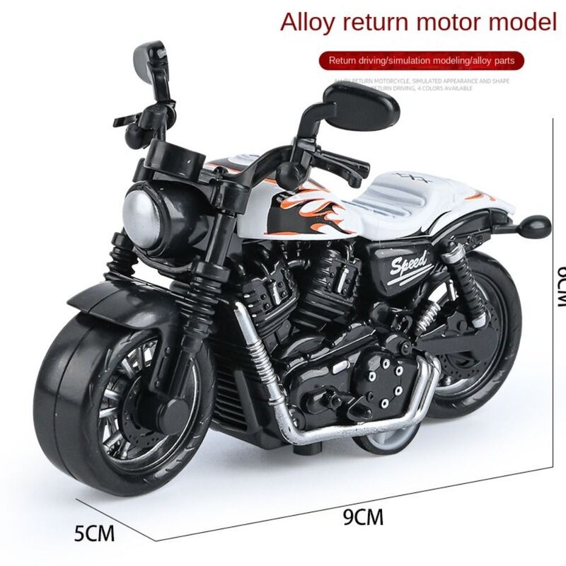 Mini Pullback modello di moto simulazione in lega modello di moto tirare indietro auto locomotiva moto Action Figures giocattoli per ragazzi
