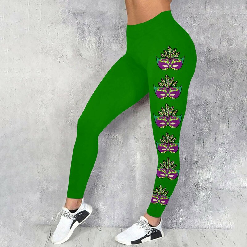 Leggings For Women Fashion Workout Out Leggings Christmas Print Color Block Pants Soft Soft Leggings with Pockets for Women