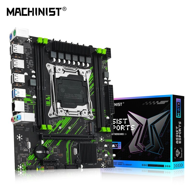Machinis X99 Motherboard X99 PR9 mendukung LGA 2011-3 Intel Xeon E5 V3 & V4 CPU DDR4 RAM SATA/NVME M.2 Slot