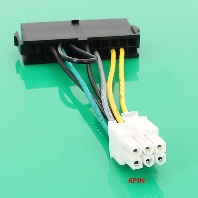 24Pin Female To 6P Male Power Adapter Converter Cable For Dell 6 PIN 3060 7050 Mainboard