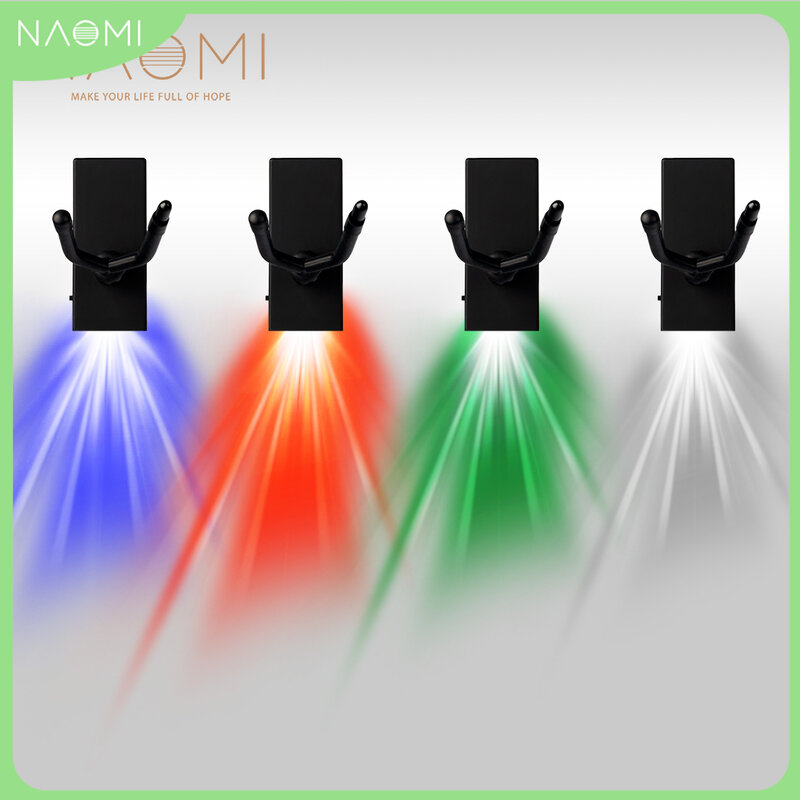 NAOMI-colgador LED para violín, soporte de montaje en pared con iluminación blanca/roja/verde/azul, estuche duradero, GF-Nylon66