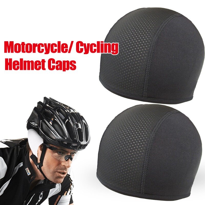 Respirável de secagem rápida motocicleta capacete chapéu, tampa interna, gorro, ao ar livre, esportes, chapéus de motor, ciclismo