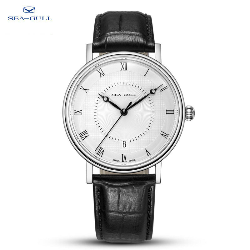 Seagull Heren Horloge Mode Business Automatische Mechanische Polshorloge Saffier Waterdicht Riem Paar Stijl Horloge 819.11.6022