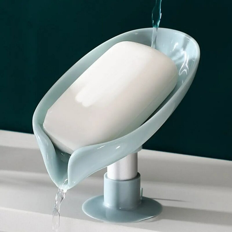 Forniture per il bagno porta sapone per doccia scatola portasapone a forma di foglia porta sapone di scarico vassoio in spugna di plastica per accessori da bagno da cucina