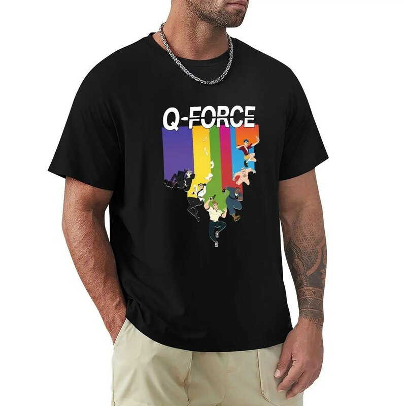 Camiseta de la Serie Q Force Essential para hombre, ropa estética, blusa personalizada, camisetas gráficas