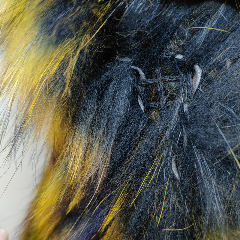 Fabrik maßge schneiderte Frauen bunte Fuchs Weben natürlichen echten Fuchs Pelz Top Mode Strick prozess echten Pelzmantel
