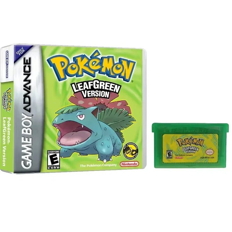 NEW Pokemon Series Emerald FireRed Leafgreen Ruby Sapphire 5 Versions GBA Game in Box for 32 Bit Video Game Cartridge No Manual