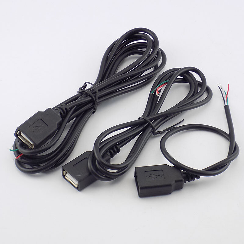 0.3/1/2M mikro USB żeńskie pojedynczy klosz 4 przewód pinowy długie przedłużenie danych kabel Adapter do zasilacza ładowania dla złącze PC H10