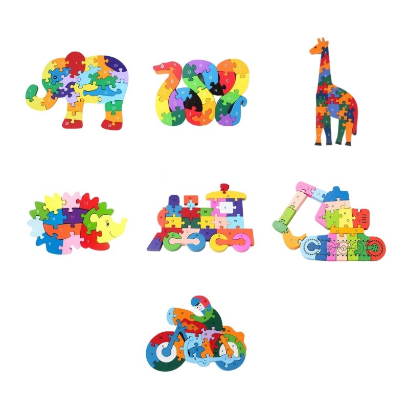 HUYU Wooden Kids Puzzles Montessori Learning Educational Preschool Gifts