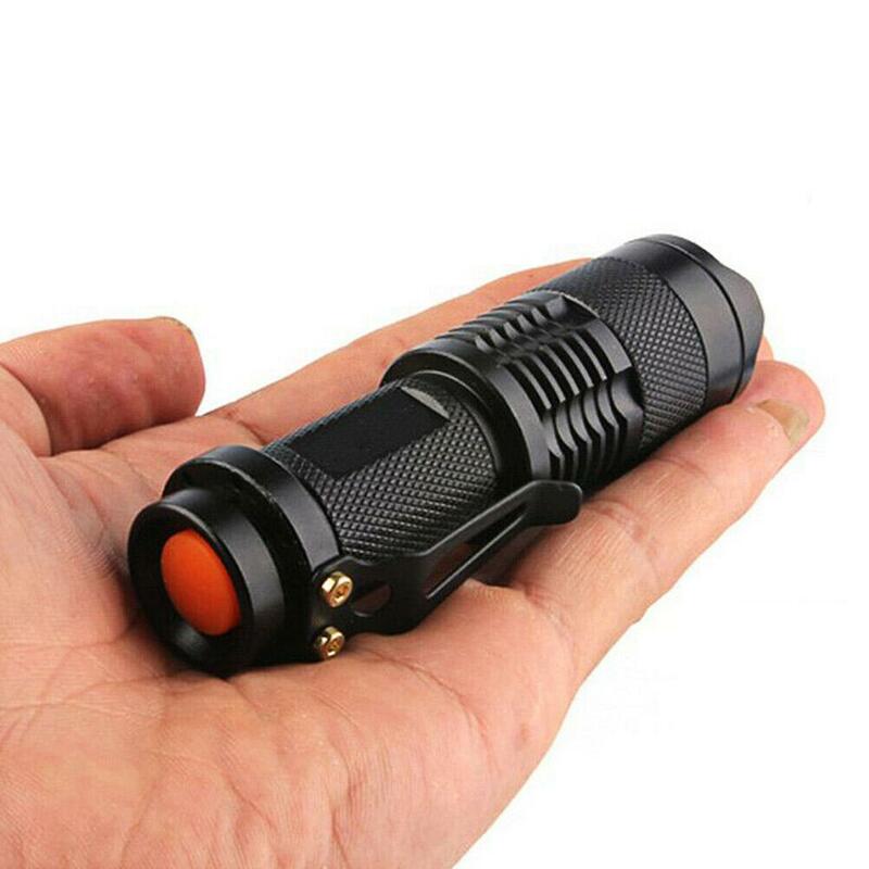 Mini torche à gradation LED, Sk68, alimentation à usage touristique, n'aime télescopique portable, déterminer la lampe de poche