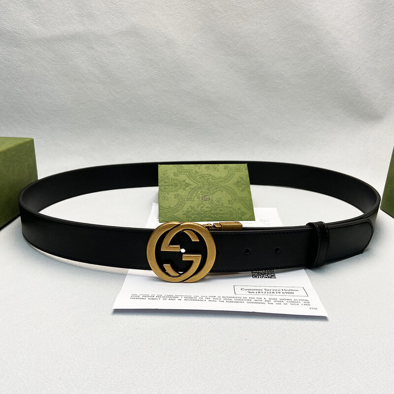 حزام جلد مع صندوق للرجال والنساء ، مشبك أسود رفيع ، حزام خصر ، موضة جديدة ، L151 ، 144