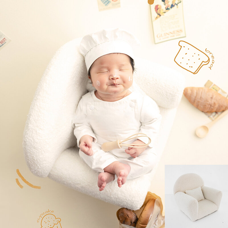 Baby Photography Sofa Props Newborn Taking Pictures Soft Solid Color Small Seat Sofa Infant Posing Chair Studio Photo Decoration