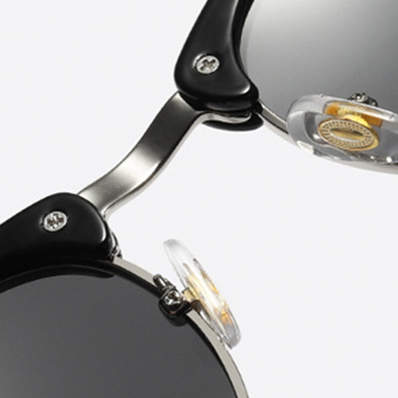 RBROVO-세미 무테 레트로 선글라스, 남성 2023 럭셔리 브랜드 안경, 여성/남성 클래식 안경 남성