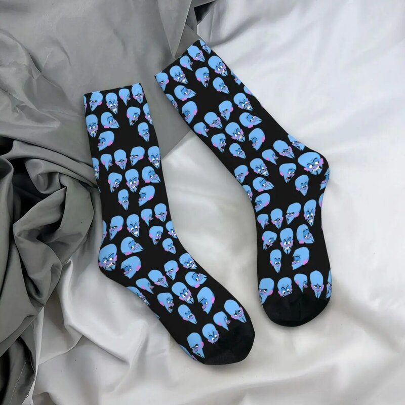 Megamind-calcetines largos absorbentes de sudor para hombre y mujer, medias Harajuku, accesorios para todas las estaciones, regalo de cumpleaños