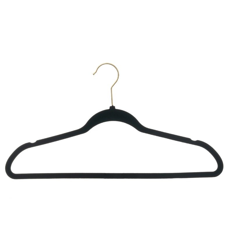 Better Homes & Gardens Non-Slip Velvet Clothing Hangers, 50 Pack, Black