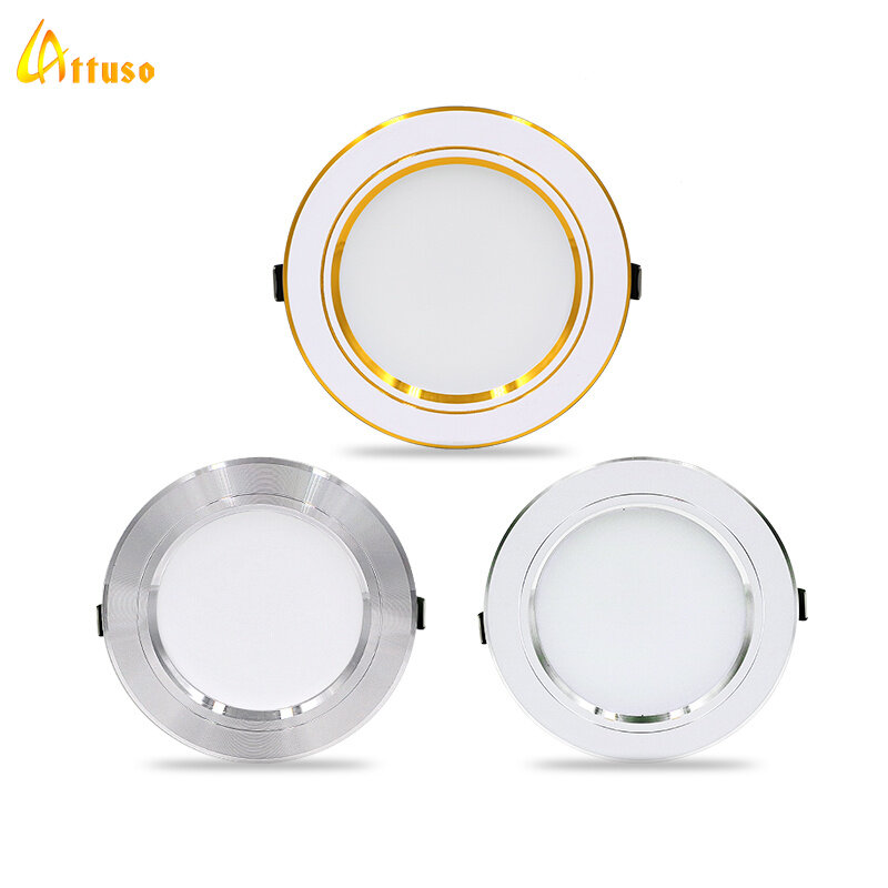 LED Downlight 5W 9W 12W 15W 18W Recessed Round LED Ceiling Lamp AC 220V 230V 240V Indoor Lighting Warm Cold White