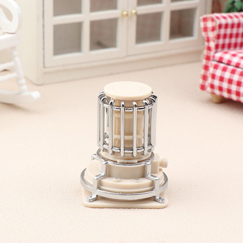 1:12 Dollhouse Miniature Heater LED Glowing Stove Model Mini Heater Furniture Home Decor Toy Doll House Accessories