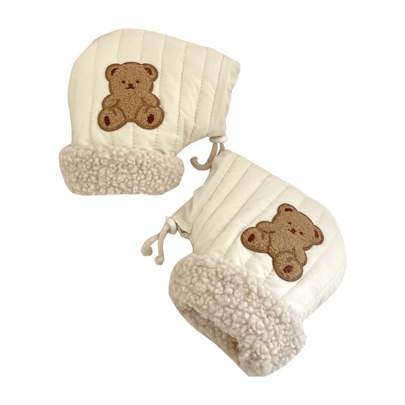 Wiatroszczelne rękawiczki do hulajnogi dla niemowląt Niedźwiedź kreskówkowy Kajdanki Rękawiczki sportowe na świeżym powietrzu
