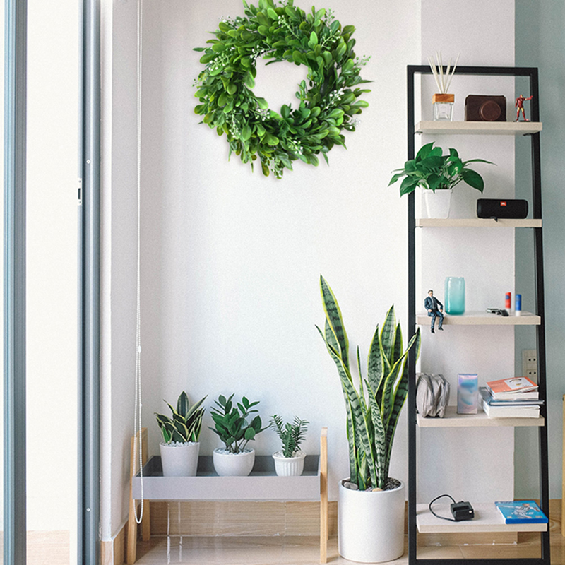 Artificial Garland Bedroom Decoration Front Door Ornament Simulation Grass Wreath Plastic Eucalyptus