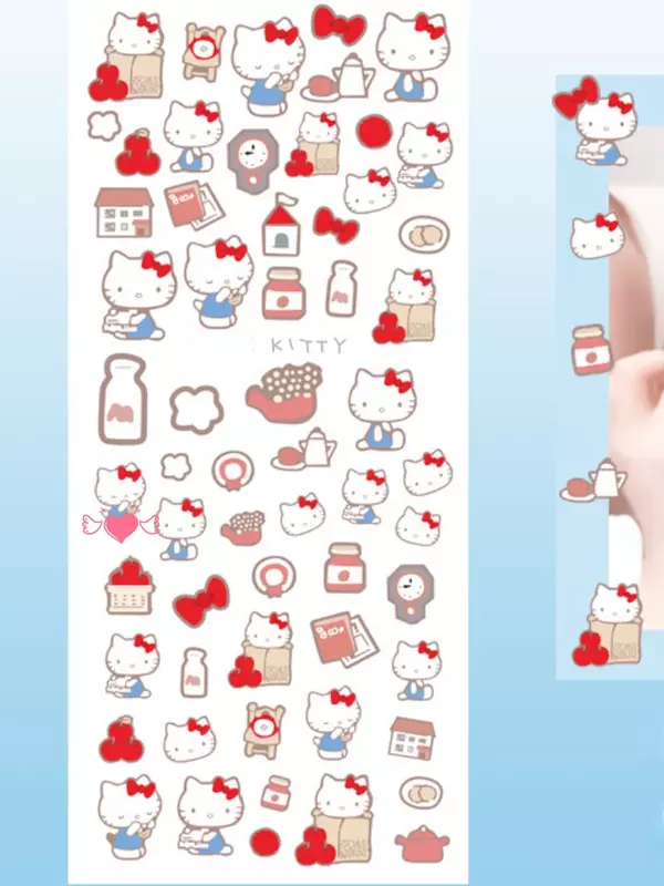 Niedlichen Cartoon Sanrio Cinna moroll Kuromi meine Melodie Kitty Katze Laser Aufkleber Foto Wasser Tasse dekorative wasserdichte Aufkleber