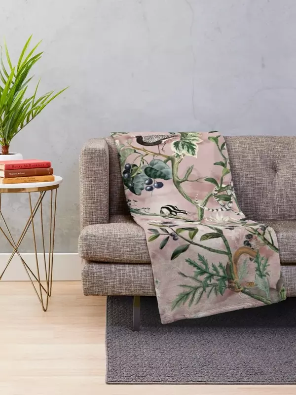 Selimut lempar mewah Sofa besar dekoratif selimut lempar merah muda masa depan liar