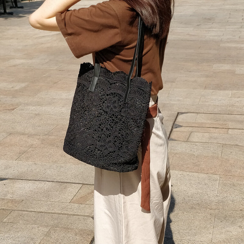Bolsa de ombro retrô fada do laço para mulheres, bolsa de design francês simples, por atacado, 2024