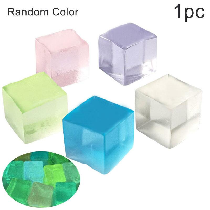 Nuovo cubo di ghiaccio 3D luminoso palla elastica pizzico Vent Ball giocattoli antistress per bambini spremere giocattoli di decompressione lenta B6R0
