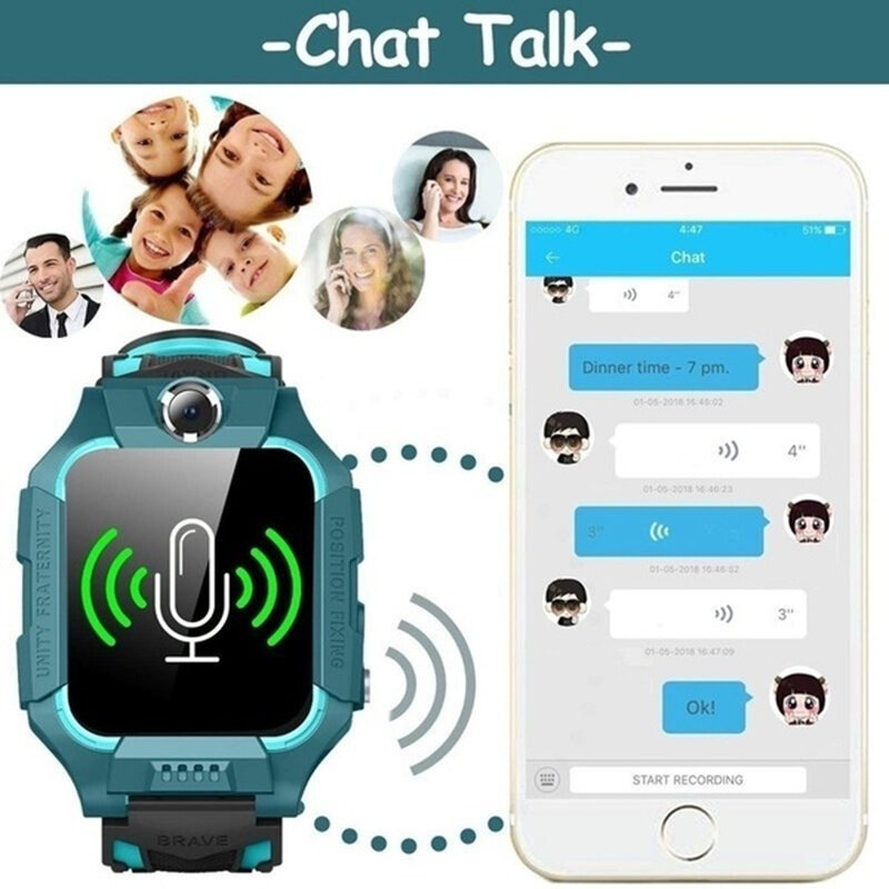 Inteligentny zegarek dla dzieci Gps HD Call Voice Message wodoodporny Smartwatch dla dzieci z kartą Sim SOS Photo Watch dla 4-16 lat