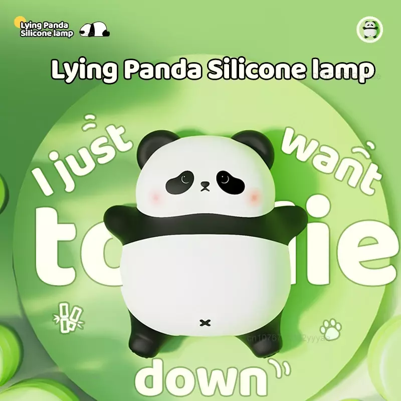 Niedliche Panda Silikon Nachtlicht wiederauf ladbare einstellbare Helligkeit Timing Touch Sensor Tisch lampen Kinder Kinder Geburtstags geschenke