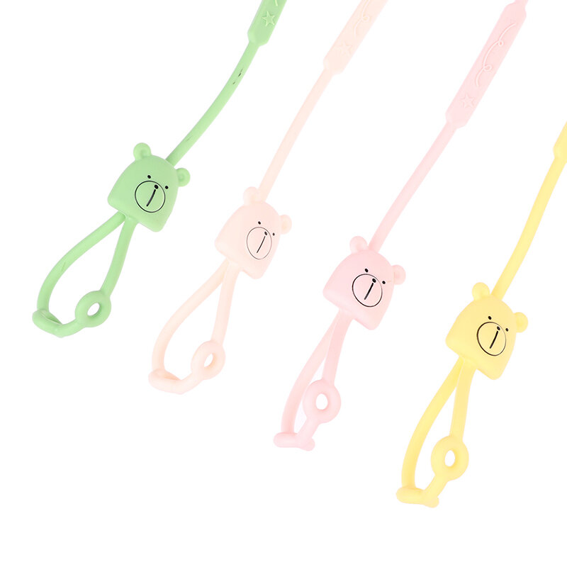 Silicone Anti-lost Chain Strap Adjustable Pacifier Holder Chain Soft Silicone Baby Teether Toys Straps Stroller Accessories
