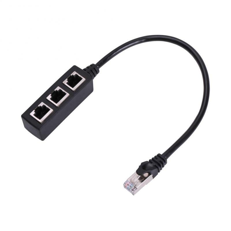 RJ45 Connector Ethernet Cable Splitter 1 Male To 3 Female Port LAN Network Plug RJ45 Adapter Ethernet Network Cable Accessories