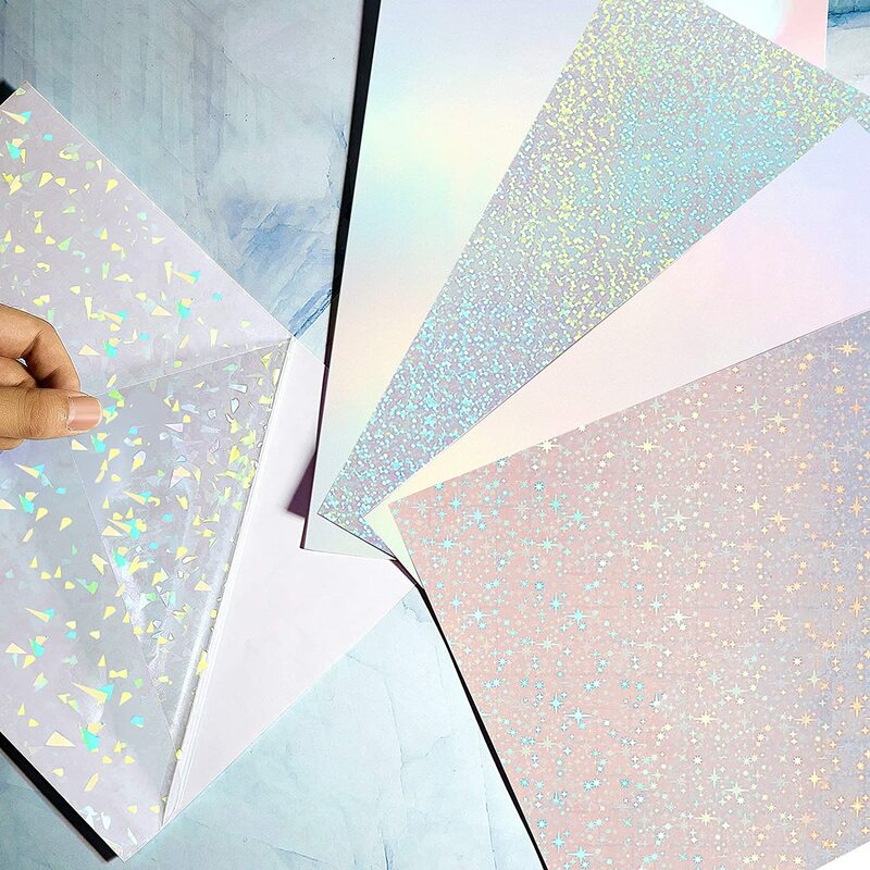 10 stücke Transparent Holographische Overlay Vinyl Laminierung Blätter Klebstoff Aufkleber 210x297mm