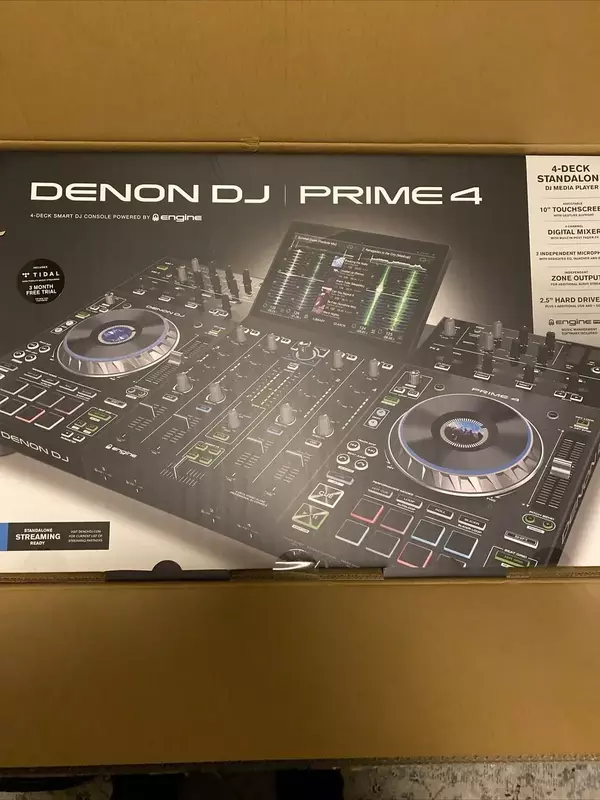 Denon DJ Prime 4 Standalone 4 Deck, 10 "HD Multitouch, Desconto de Verão, 50%