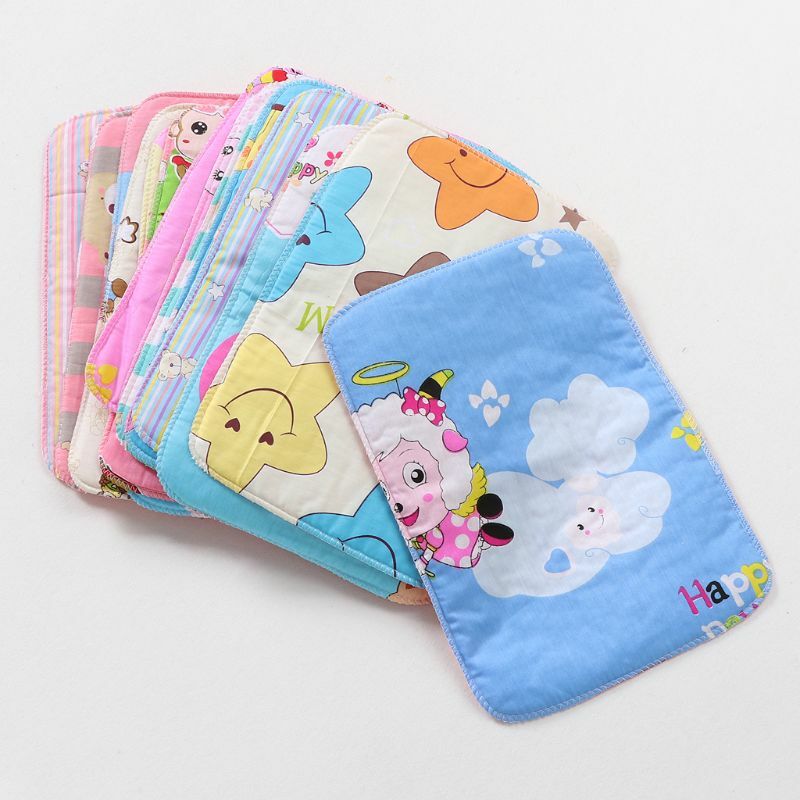 Baby Soft Sheet Urine Changing Pads Cartoon Reusable Infant Bedding Diapering Covers Nappy Burp Mattress Changing Mat Dropship
